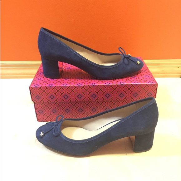 Tory Burch Shoes - Tory Burch Laila suede pump block heel